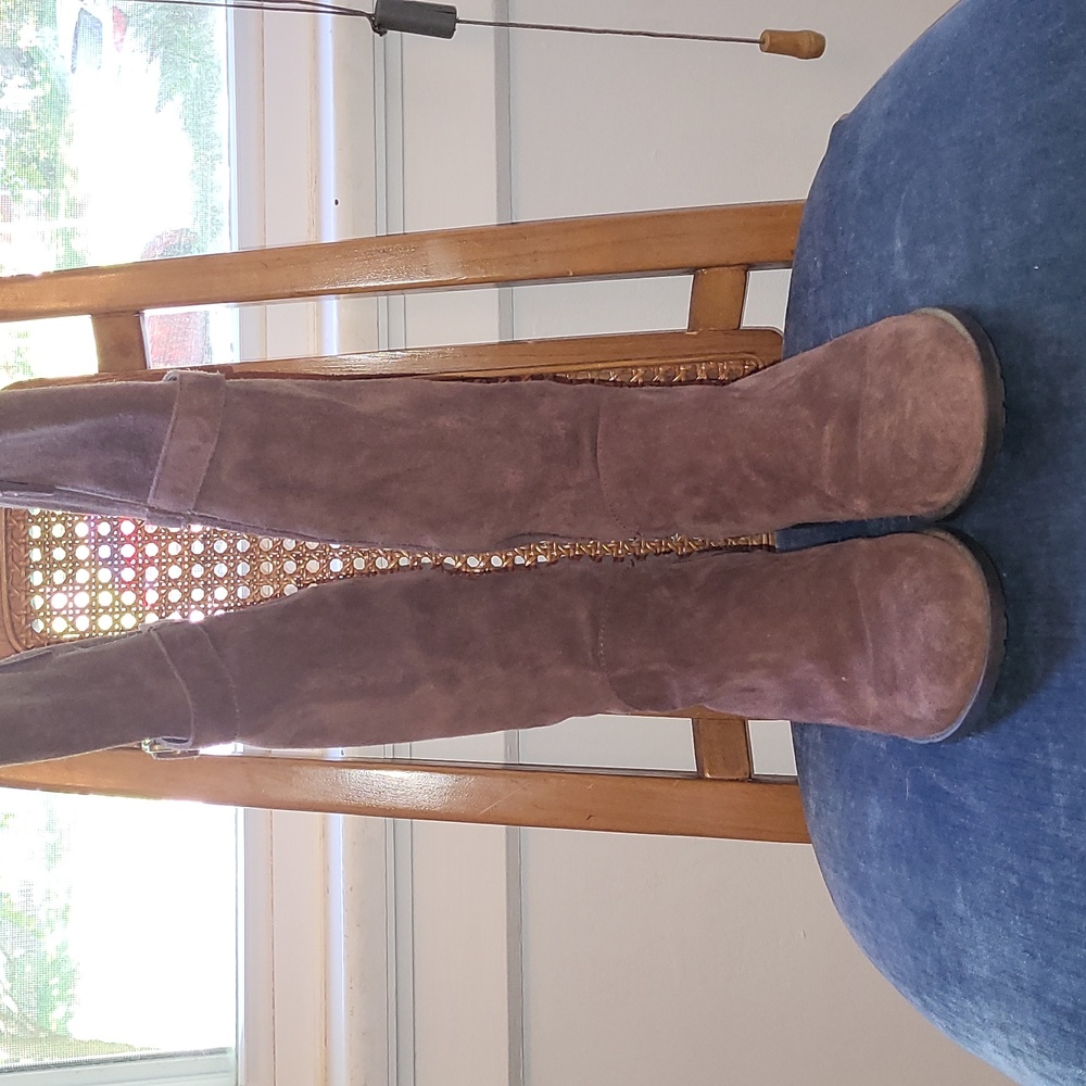 Cole Haan brown suede waterproof riding boots (EUC)